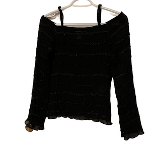 Joseph Ribkoff Black Off-Shoulder with Spaghetti Straps Top Size 6